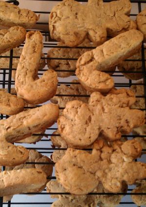 A picture of Festive Peanut Butter Treats.