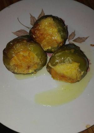 Foto principal de Pimientos rellenos al horno de tortilla beicon y queso