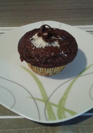 Csokis, lekváros muffin recept fotója