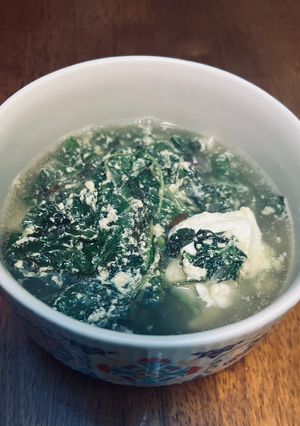 Foto resep Bayam kuah telur