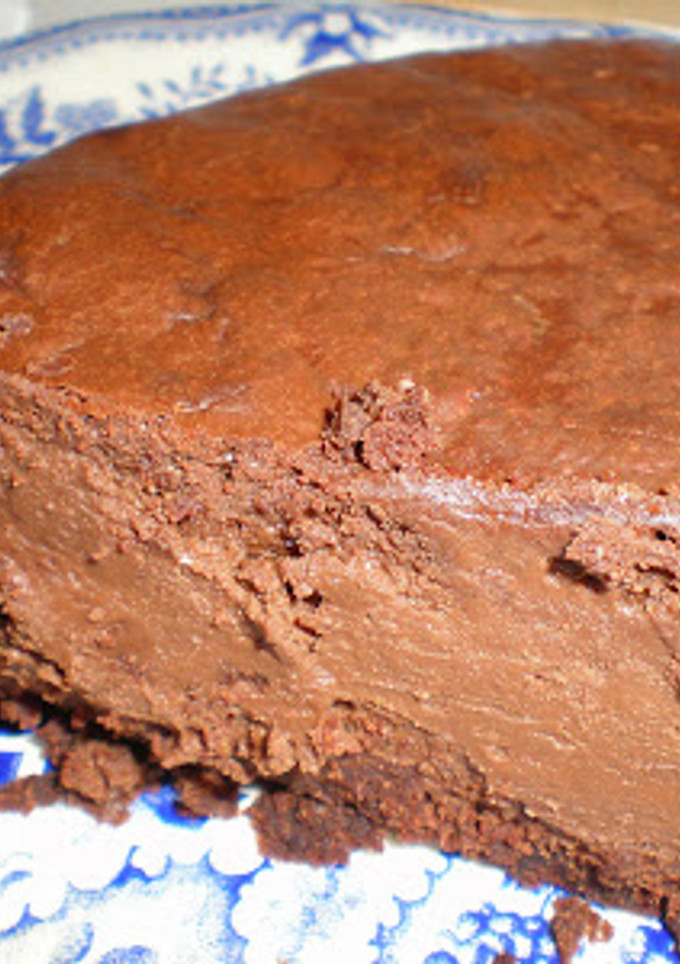 Una foto de Tarta de queso y chocolate