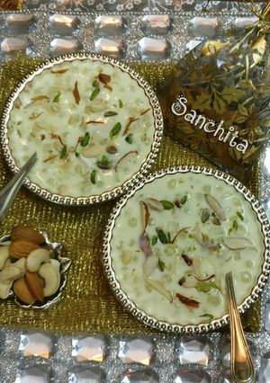 A picture of Custard apple sago payasam / Sitaphal Sabudana kheer.