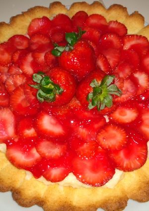 Una foto de Tarta de frutilla 🍓