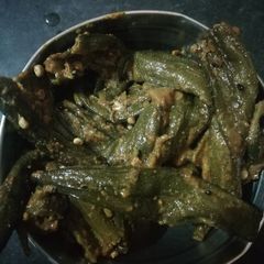 A picture of Bhindi stuffed.