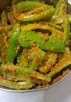 A picture of Winter Special Pickled Chilies.