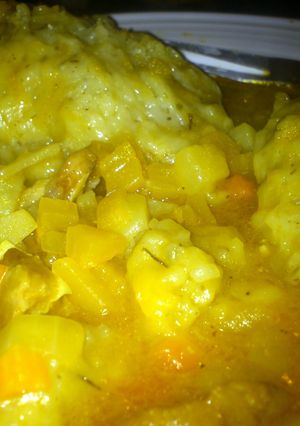 A picture of mummyzena lamb stew and dumplings.
