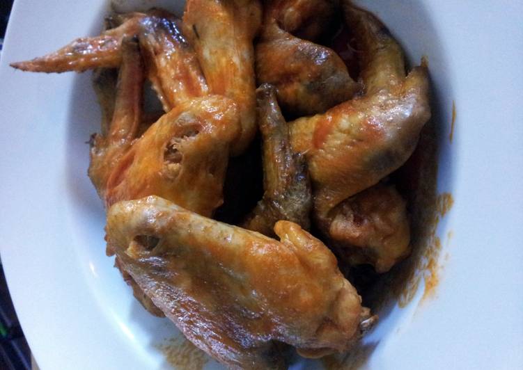Hot wings baked