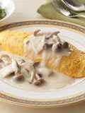Omurice with Creamy Mushroom Sauce