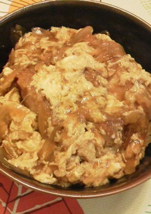 A picture of Crispy Katsu! Easy Katsu Donburi with Egg Sauce.