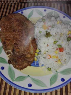 Una foto de Chuleta de Cerdo con Harina Tostada