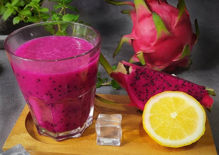 Resep Jus Buah Naga Lemon Lezat