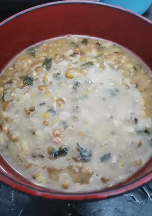 A picture of Pressure cooked Munggo (Mung Bean) Soup.