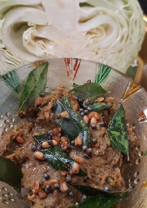 A picture of Cabbage pachadi.