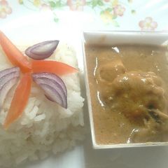 A picture of Creamy peanut butter chicken #chicken contest.