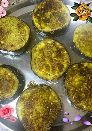 A picture of Baingan bhaja.
