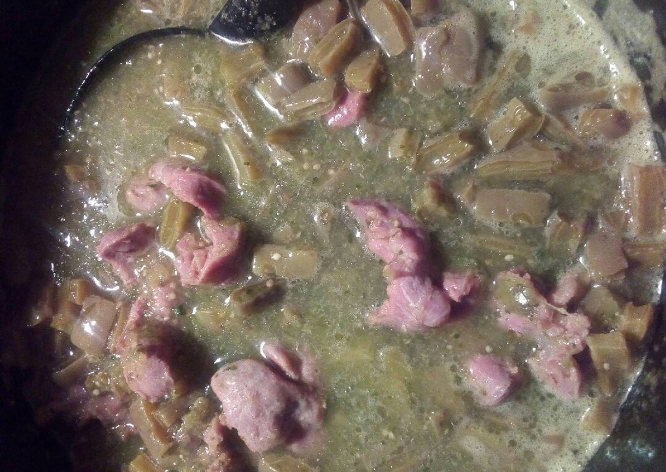 Mollejitas de pollo en salsa verde