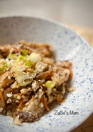 Foto resep Nasi “Liwet” Jepang (Fish & Hijiki Rice) menggunakan Rice Cooker