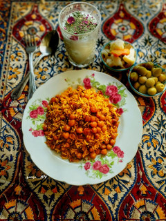 عکسی از دستور نخود پلو آبگوشتی