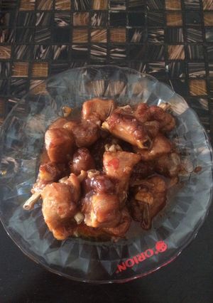 Hình của món Sườn xào chua ngọt.
