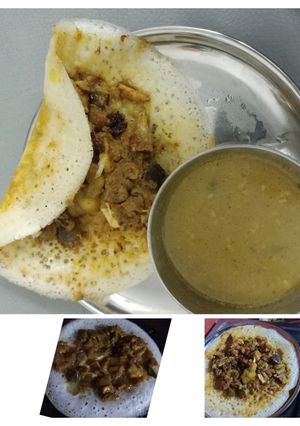சிக்கன் கறி தோசை(chicken kari dosai recipe in tamil) செய்முறை முக்கிய புகைப்படம்
