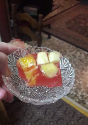 Φωτογραφία της συνταγής Ζελέ με φρουτάκια 🍓🍎🍊