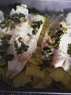 Una foto de Filetes de merluza al horno