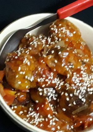 हनी चिली पोटटो इन अप्पे पैन(honey chilli potato in appepan recepie in hindi) रेसिपी मुख्य फोटो