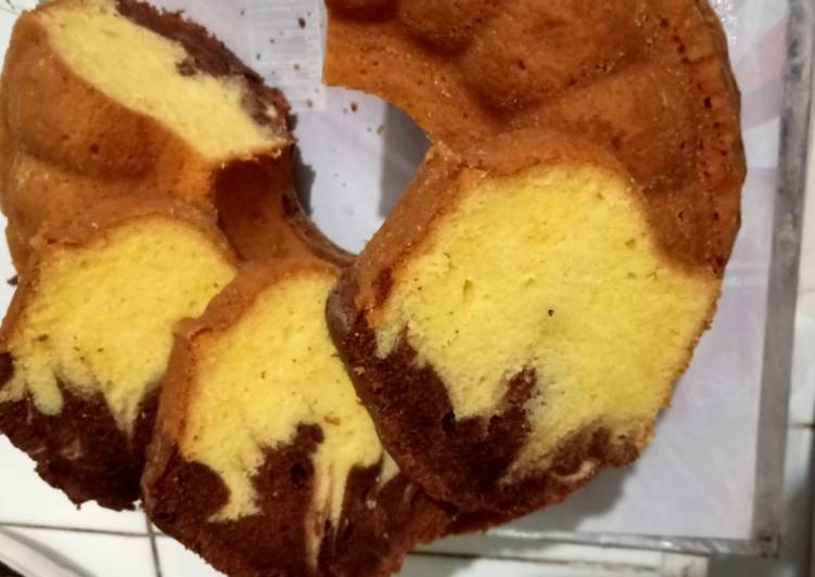 Marmer cake super lembut anti gagal