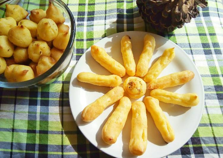 Langkah Mudah untuk Membuat 64. Kue Sus Keju / Cheese Puff (snack mpasi for baby 8m+) yang Enak Banget