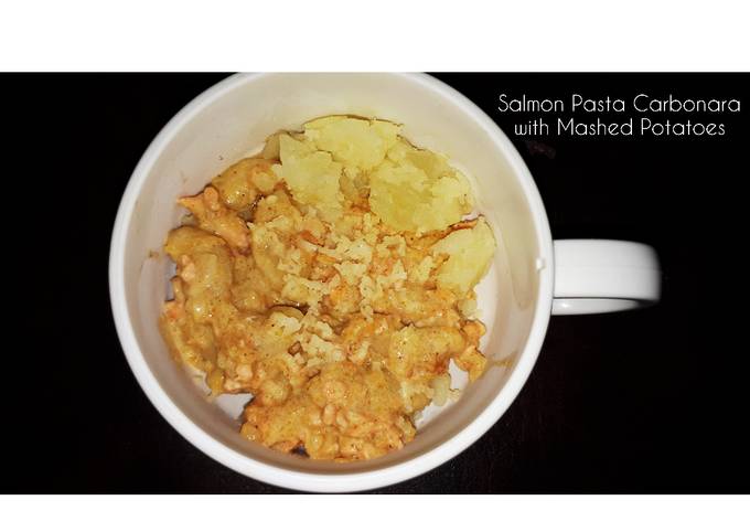 Resep Salmon Pasta Carbonara with Mashed Potatoes : MPASI 9+ bulan Resep Salmon Pasta Carbonara with Mashed Potatoes : MPASI 9+ bulan