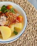 👩🏻‍🍳👩🏽‍🍳Soup Recipe •Quick & Easy Thai Style “Hot n Sour Potato Soup” |ThaiChef Food