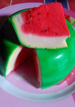 Foto resep Puding semangka merah