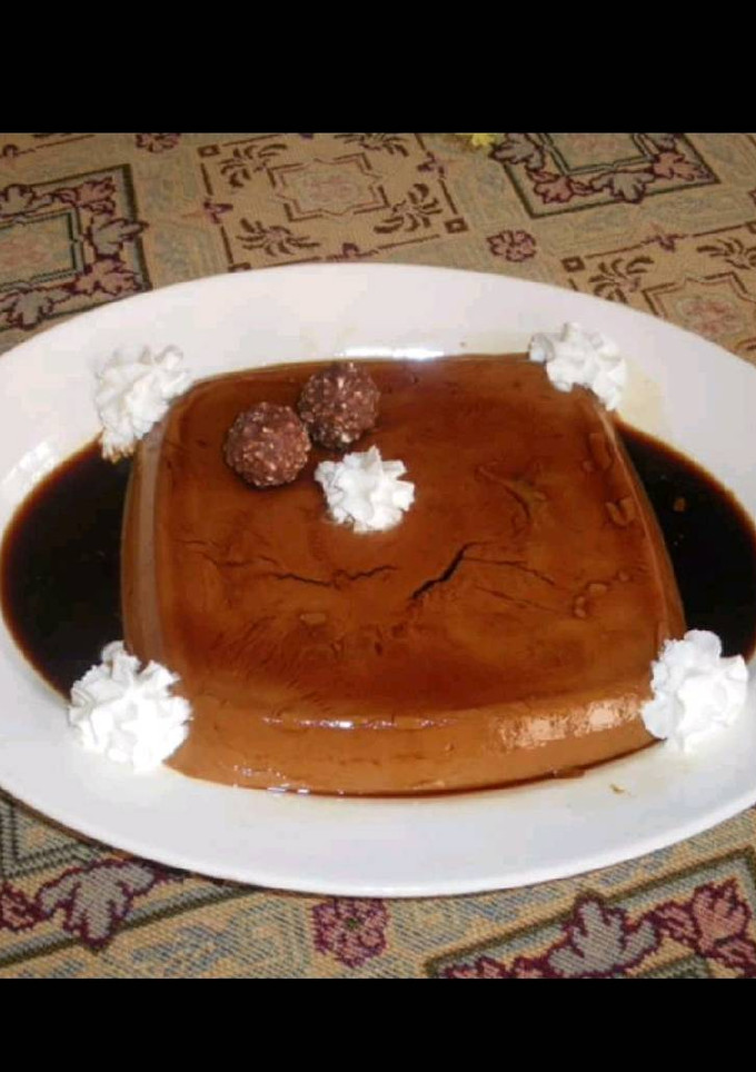 Una foto de Flan de Ferrero Rocher con thermomix