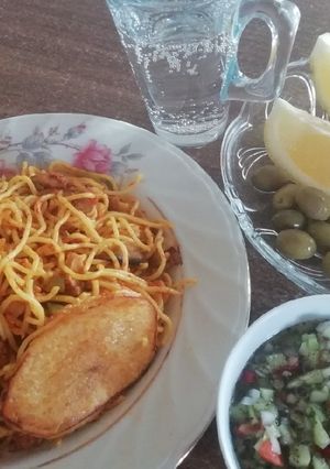 عکسی از دستور ماکارونی با سالاد شیرازی