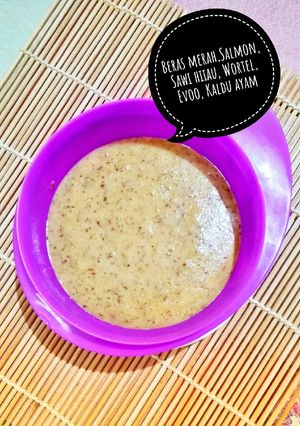 Foto resep 12. #MPASI Beras merah salmon 9+