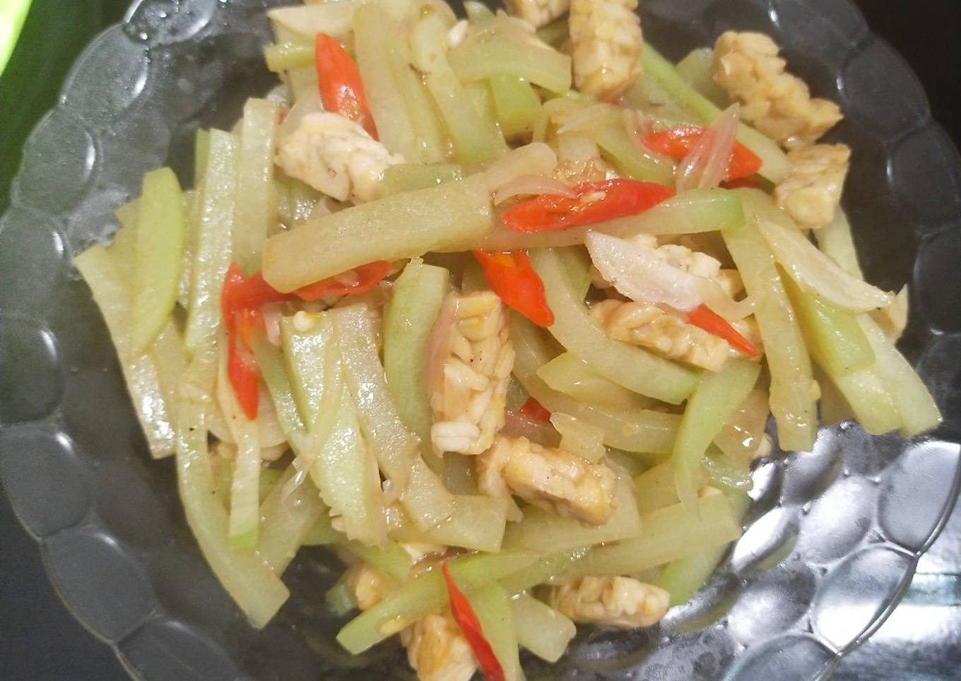 Tumis labu + tempe