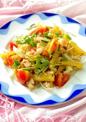 Hình của món Tôm Xào Khoai Tây.