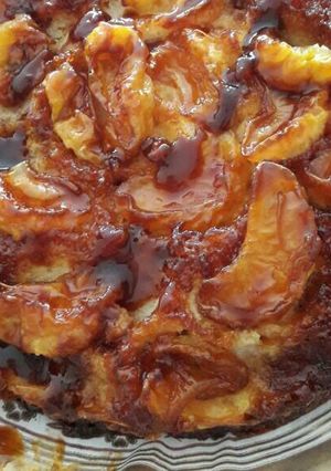 Una foto de Torta invertida de mandarina