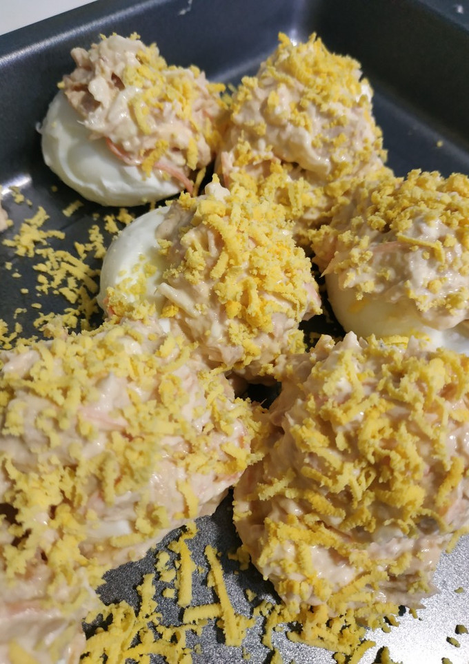 Una foto de Huevos rellenos