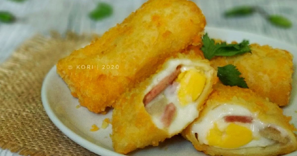 Resep risol mayones bawang bombai rumahan enak dan mudah - Cookpad