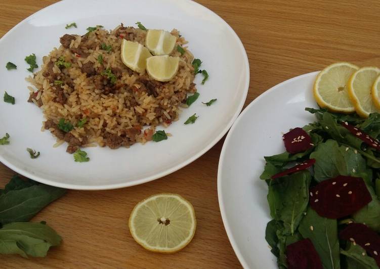 Simple Way to Cook Tasteful Minced beef fried rice