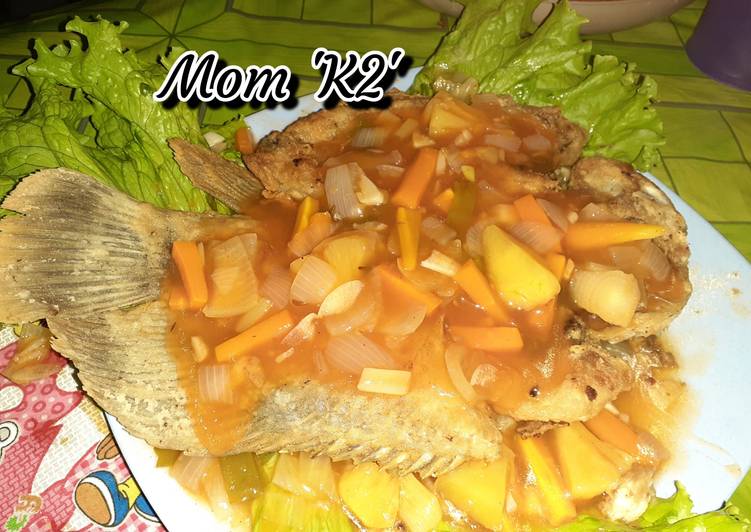 Cara Membuat Ikan Kamer Asis Moom And 39 K2 And 39 Kakap Merah Crispy Asam Manis Yang Lezat