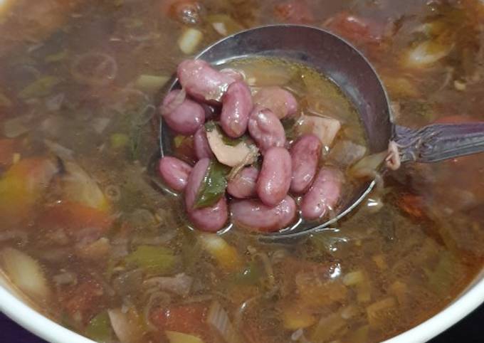 Sayur kacang merah ala anak kost magicom