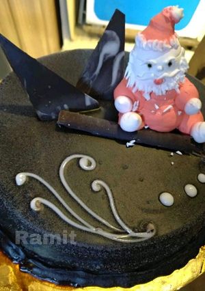 A picture of ChocoTruflite Santa Cake.