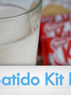 Una foto de Batido de kit kat facil