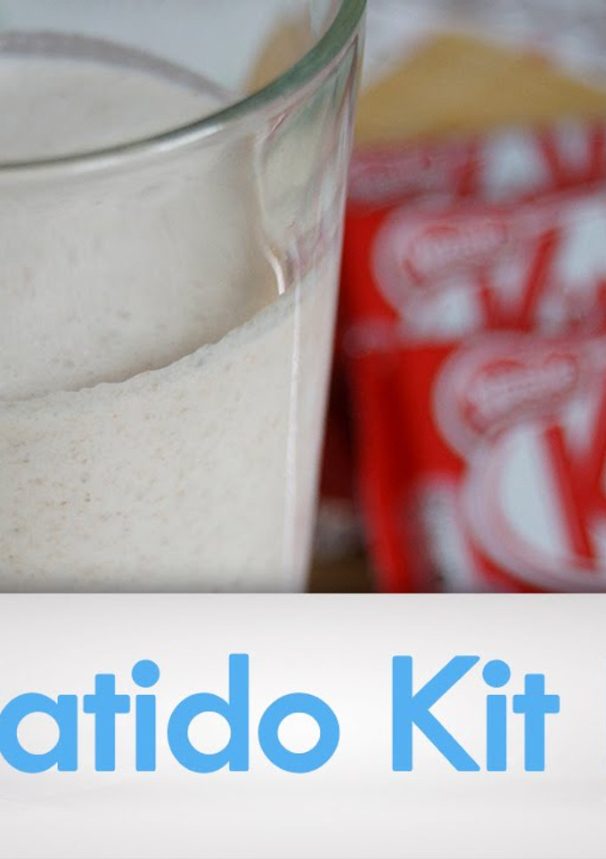 Una foto de Batido de kit kat facil