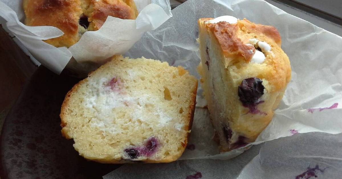 Muffins de arándanos y yogur Receta de Rebe Cookpad