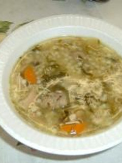 A picture of Italian Wedding Soup.