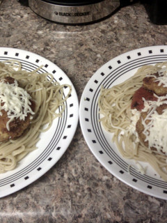 A picture of Italian parmesan chicken.