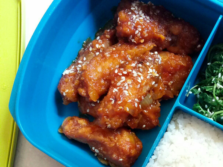 Ternyata ini lho! Cara termudah membuat 3. Sayap Ayam Pedas Korea/Korean Spicy Chicken Wings dijamin istimewa